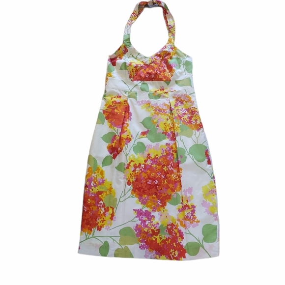 LADIES BODEN FLORAL HALTER DRESS SZ 6 - Picture 1 of 16